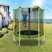 Genki 60" Trampoline Rebounder Jumping Gym Equipment Home Outdoor Fitness Kids Exericise with Safety Enclosure Net and Basketball Hoop