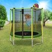 Genki 60" Trampoline Rebounder Jumping Gym Equipment Home Outdoor Fitness Kids Exericise with Safety Enclosure Net and Basketball Hoop