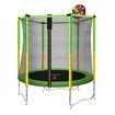Genki 60" Trampoline Rebounder Jumping Gym Equipment Home Outdoor Fitness Kids Exericise with Safety Enclosure Net and Basketball Hoop
