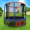 Genki 10ft Round Kids Trampoline with Safety Enclosure & Basketball Hoop 