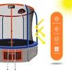 Genki 10ft Round Kids Trampoline with Safety Enclosure & Basketball Hoop 