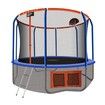 Genki 12ft Kids Round Trampoline with Safety Enclosure & Basketball Hoop