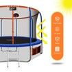 Genki 14ft Round Kids Trampoline with Safety Enclosure & Basketball Hoop