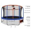 Genki 14ft Round Kids Trampoline with Safety Enclosure & Basketball Hoop