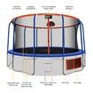 Genki 16ft Round Kids Trampoline with Safety Enclosure & Basketball Hoop