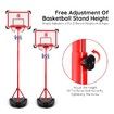 2m Portable Adjustable Basketball Stand Hoop System for Kids w Basketball