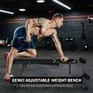 Genki Adjustable Weight Bench Fitness FID Bench Home Gym Black