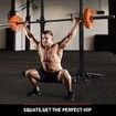 Genki 2 x Squat Rack Pair Fitness Gym Exercise Weight Lifting Barbell Stand