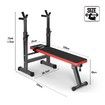 Genki Folding Adjustable Weight Bench with Barbell Rack for Home Gym