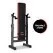 Genki Folding Adjustable Weight Bench with Barbell Rack for Home Gym