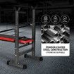 Genki Folding Adjustable Weight Bench with Barbell Rack for Home Gym