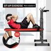 Genki Folding Adjustable Weight Bench with Barbell Rack for Home Gym