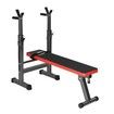 Genki Folding Adjustable Weight Bench with Barbell Rack for Home Gym