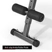 Genki Adjustable Weight FID Bench Home Gym with Elastic Ropes Black & Red