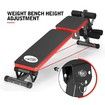 Genki Adjustable Weight FID Bench Home Gym with Elastic Ropes Black & Red