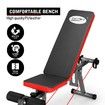 Genki Adjustable Weight FID Bench Home Gym with Elastic Ropes Black & Red