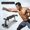 Genki Black Adjustable Weight FID Bench Fitness Home Gym with Elastic Ropes
