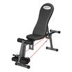 Genki Black Adjustable Weight FID Bench Fitness Home Gym with Elastic Ropes