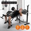 Genki Multi-Station Weight Bench Home Gym Fitness Equipment Black 