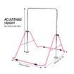 Genki Gymnastics Training Bar Height Adjustable Horizontal Bar for Kids Children Pink