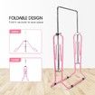 Genki Gymnastics Training Bar Height Adjustable Horizontal Bar for Kids Children Pink