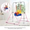 Genki Gymnastics Training Bar Height Adjustable Horizontal Bar for Kids Children Pink