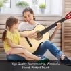 Melodic 38 Inch Round Acoustic Guitar Pack Classical Cutaway Natural Colour