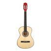 Melodic 38 Inch Round Acoustic Guitar Pack Classical Cutaway Natural Colour