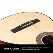 Melodic 38 Inch Round Acoustic Guitar Pack Classical Cutaway Natural Colour