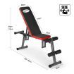 Genki Adjustable Weight Bench Fitness FID Bench Home Gym Black & Red