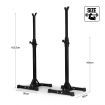 Genki 2 x Squat Rack Pair Fitness Gym Exercise Weight Lifting Barbell Stand