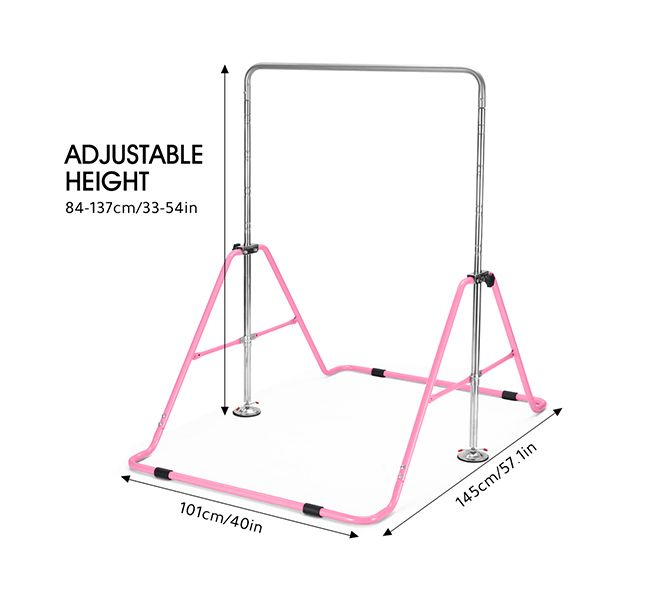 Genki Gymnastics Training Bar Height Adjustable Horizontal Bar for Kids ...