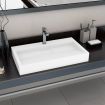 Wash Basin 80x46x11 cm Mineral Cast/Marble Cast White