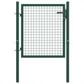 Fence Gate Steel 100x125 cm Green