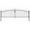 Double Door Fence Gate with Spear Top 400x175 cm