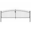 Double Door Fence Gate with Spear Top 400x200 cm