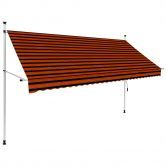 Manual Retractable Awning 300 cm Orange and Brown