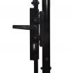 Fence Gate Double Door with Spike Top Steel 3x1.5 m Black