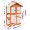 Bird Cage Solid Pine & Fir Wood 125.5x59.5x164 cm