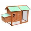 Chicken Cage Solid Pine & Fir Wood 170x81x110 cm