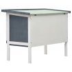 Outdoor Rabbit Hutch 1 Layer Grey Wood