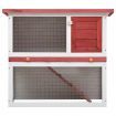 Outdoor Rabbit Hutch 1 Door Red Wood