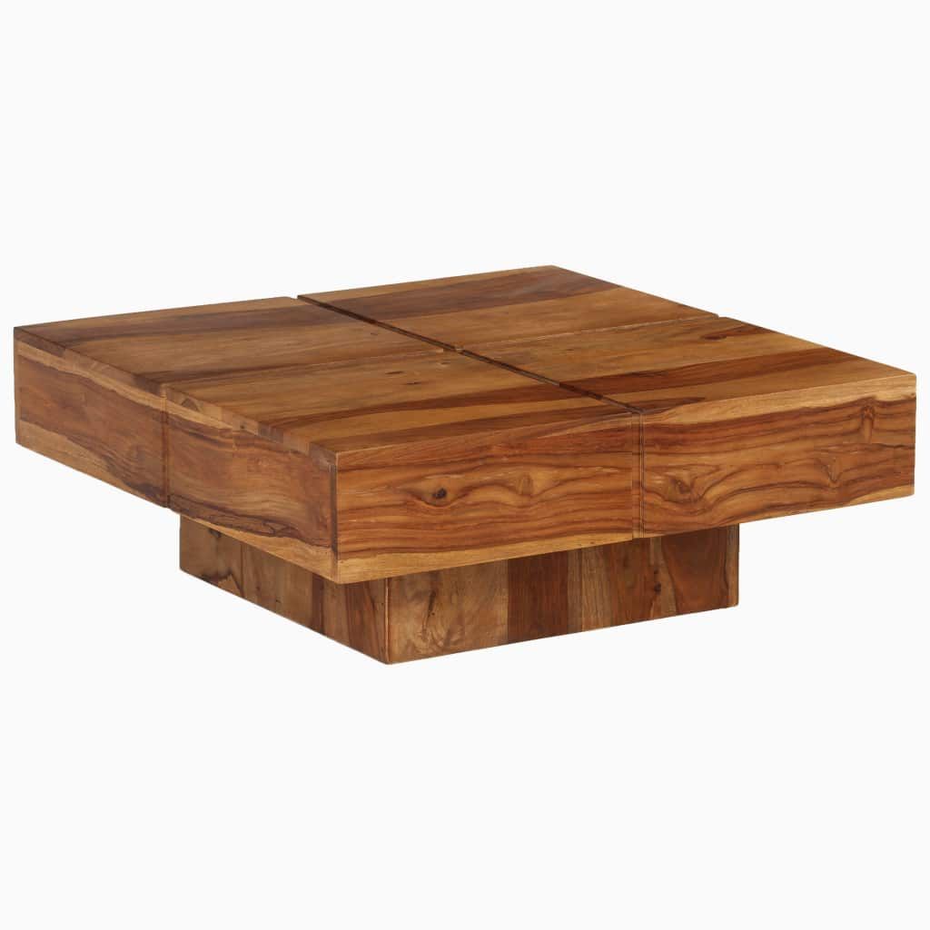 Coffee Table Solid Sheesham Wood 80x80x30 cm