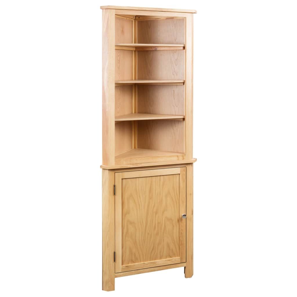 Corner Cabinet 59x36x180 cm Solid Oak Wood