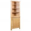 Corner Cabinet 59x36x180 cm Solid Oak Wood