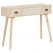 Console Table with 3 Drawers 100x30x73 cm Solid Pinewood