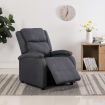 TV Recliner Chair Dark Grey Fabric