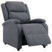 TV Recliner Chair Dark Grey Fabric
