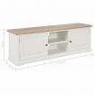 TV Cabinet White 120x30x40 cm Wood