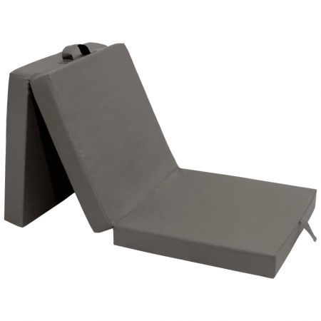 Trifold Foam Mattress 190 x 70 x 9 cm Grey